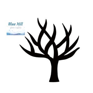Forma de árbol de vidrio precortado - Árboles para fusión - 96 COE - 90 COE - Forma de vidrio fusionable - Forma de vidrio mosaico - Escenas de frita - Árbol desnudo - Invierno
