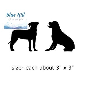 Rottweiler Dog Fusible Glass Precut - 96 COE - 90 COE - fused glass - Stained Glass - Mosaic Art - Glass Art Supplies