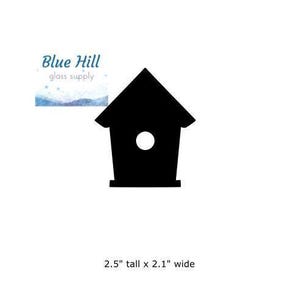 Bird House Precut Glass Shapes - 96 COE - 90 COE - Glass Birds for Fused Glass - Mosaic - Stained Glass - Glass Birds for Crafts