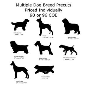 Multiple Breed Dog Fusible Glass Precut - 96 COE - Oceanside Black Glass - For fused glass - Stained Glass - Mosaic Art - Glass Art Supplies
