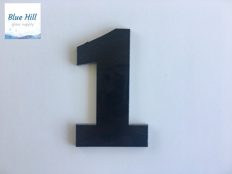 1 2 3 Precut Glass Numbers 96 COE Fusible Wissmach Glass Etsy