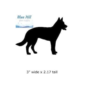 Husky Dog Fusible Glass Precut - 96 COE - 90 COE - fused glass - Stained Glass - Mosaic Art - Glass Art Supplies