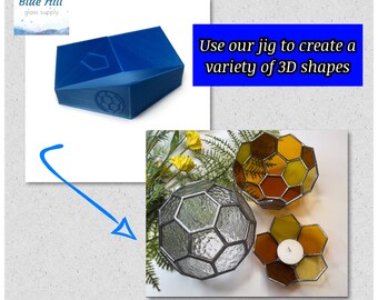 Honeycomb Truncated Icosahedron Mold / Jig for Stained Glass Making - Soccer Ball  - Stained Glass Jig - Glass tools for Artists