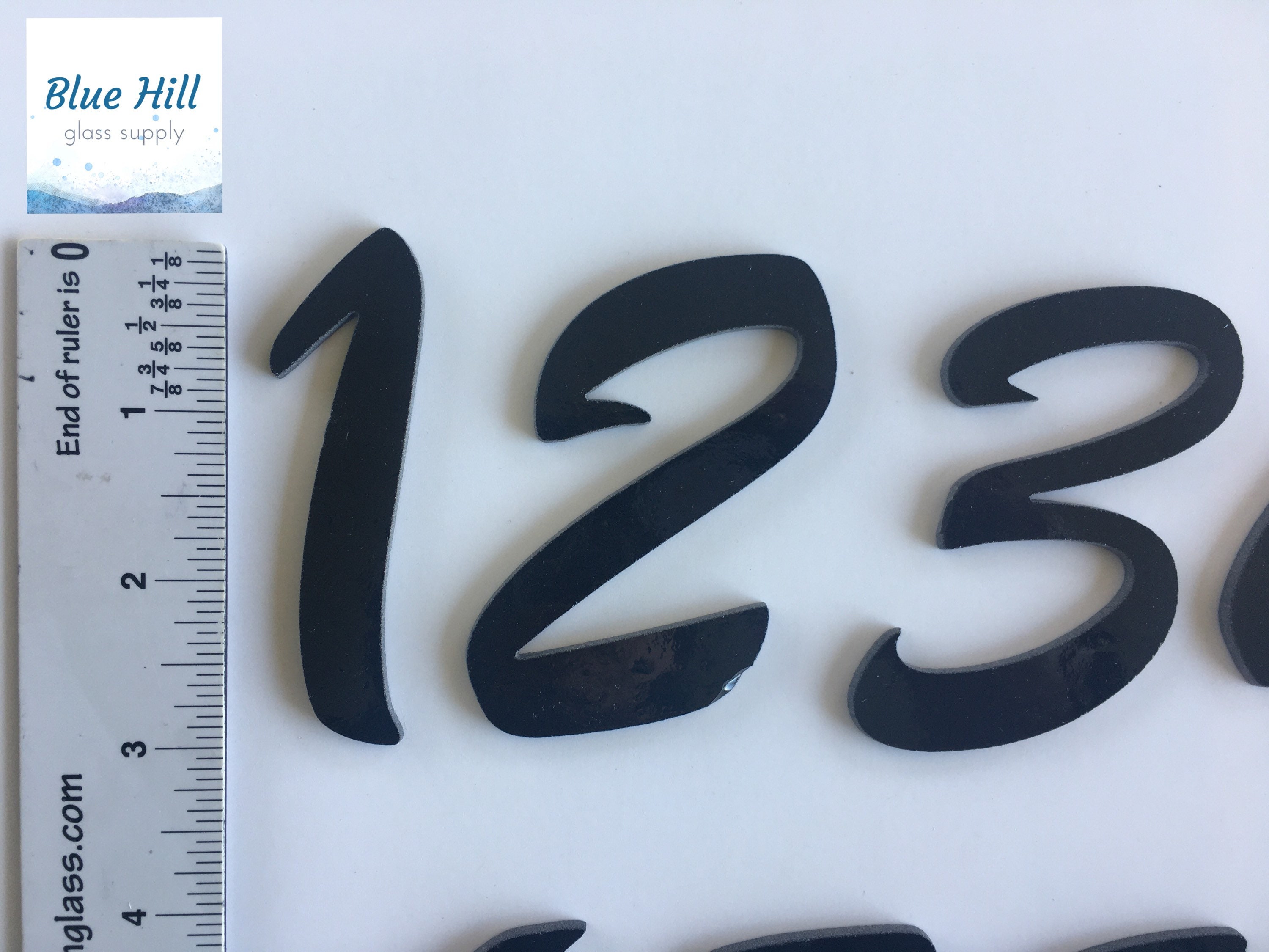 90 COE 2 3 Precut Glass Numbers Fusible Bullseye Glass Etsy