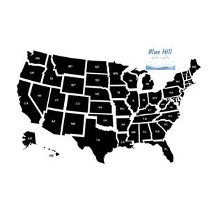 United States Precut Glass Shapes - USA - All 50 States - Choice of One - For Mosaics - Stained Glass - Fusible 96 COE or 90 COE
