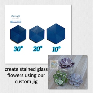 Moldes de flores o suculentas para vitrales - Elija 5 o 6 capas de pétalos - Patrón gratuito - Plantilla para vitrales - Molde de vidrio con forma de flor