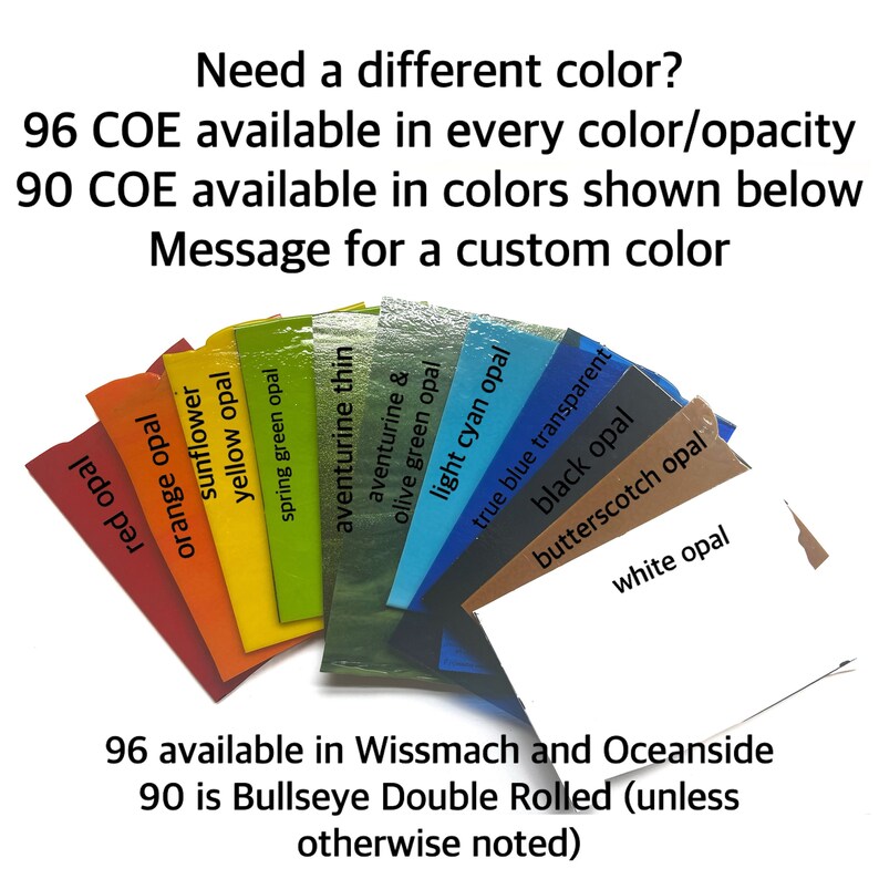 96 COE 1 2 3 Precut Glass Numbers Fusible Glass Precut Etsy