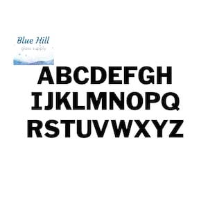 Letras de vidrio precortadas de 96 COE de 5/8”, 1”, 2” o 3” - Vidrio fusionable - Vidrio fusionable para horno - Vidrio para artesanos - Arte en mosaico - Alfabeto