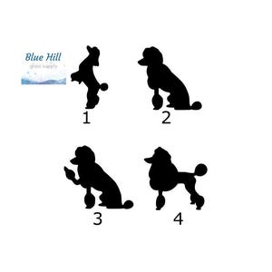 Poodle 4 Poses to Choose- Dog Fusible Glass Precut - 96 COE - 90 COE Glass - For fused glass - Stained Glass - Mosaic Art - Glass Supplies