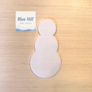 Snowman Precut Glass - 96 COE or 90 COE or Fusing, Mosaics , Stained Glass Art - winter glass precut - for glass art crafting - Christmas