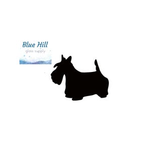 Scottish Terrier Dog Fusible Glass Precut - 96 COE - 90 COE - For fused glass - Stained Glass - Mosaic Art - Glass Art Supplies - Scottie