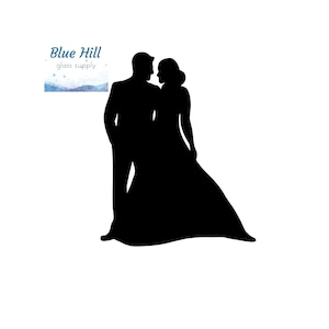 Bride and Groom Precut Glass Shape - For fusing , mosaics , stained glass - 96 COE - 90 COE - Wedding Precut - Marriage - Married Couple