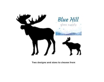 Moose Fusible Glass Precut - 96 COE - 90 COE - For fused glass - Stained Glass - Mosaic Art - Glass Art Supplies - Small and Large Sizes