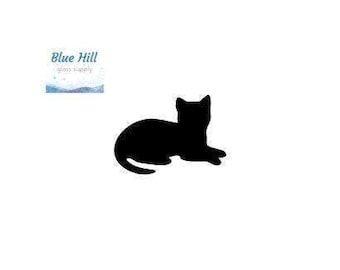 Cat Fusible Glass Precut - 96 COE Oceanside - OR - 90 COE Bullseye Glass - For fused glass - Stained Glass - Mosaic Art - Multiple Sizes