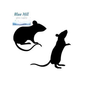 Rat or Mouse Fusible Glass Precut - 96 COE - 90 COE Glass - For fused glass - Stained Glass - Mosaic Art - Glass Art Supplies