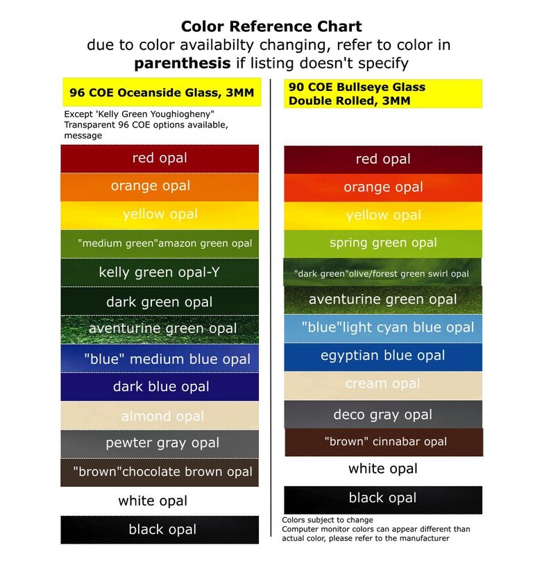 Color Reference Chart