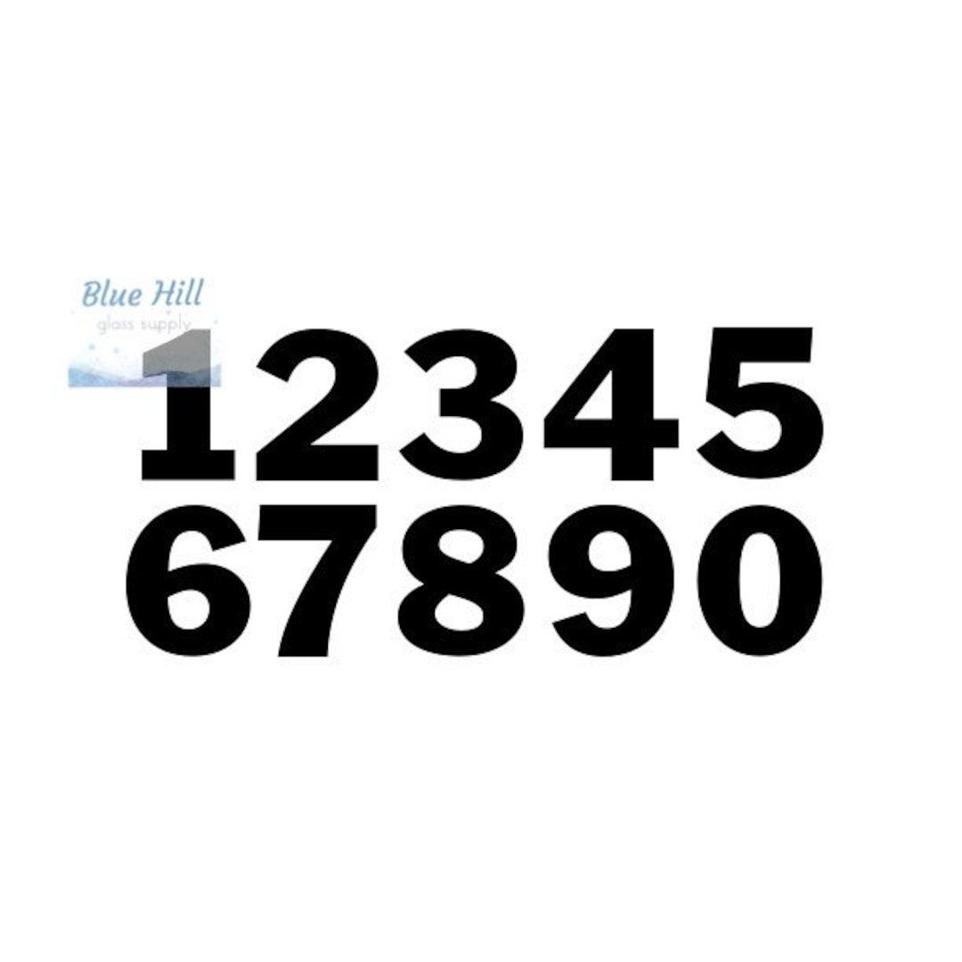 96 COE 1 2 3 Precut Glass Numbers Fusible Glass Precut Glass Shapes
