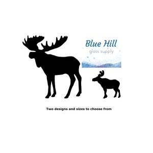 Moose Fusible Glass Precut - 96 COE - 90 COE - For fused glass - Stained Glass - Mosaic Art - Glass Art Supplies - Small and Large Sizes