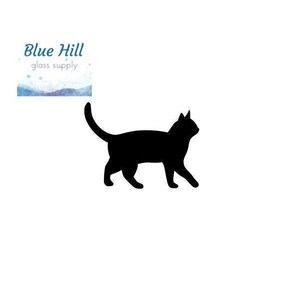 Cat Walking Fusible Glass Precut - 96 COE - 90 COE - Cats for fusing -fused glass - Stained Glass - Mosaic Art