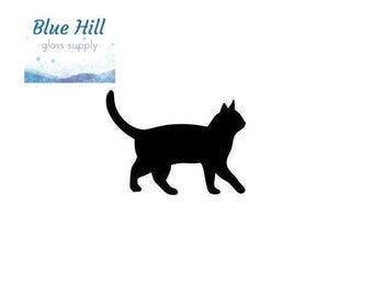 Cat Walking Fusible Glass Precut - 96 COE - 90 COE - Cats for fusing -fused glass - Stained Glass - Mosaic Art