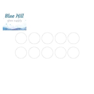 Circle 10 Pack 1/2”,3/4” or 1” Fusible Glass Precut - Multiple Colors - For fused glass - Mosaic Art - Oceanside 96 COE or Bullseye 90 COE image 3