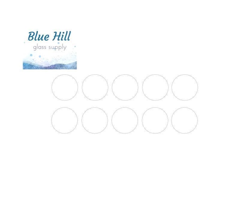Circle 10 Pack 1/2”,3/4” or 1” Fusible Glass Precut - Multiple Colors - For fused glass - Mosaic Art - Oceanside 96 COE or Bullseye 90 COE image 3