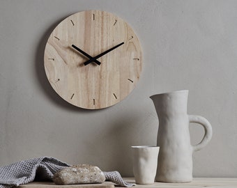 Cander Berlin MNU 8230 Wood wall clock silently silent wooden clock 30.5 cm analog quiet solid wood