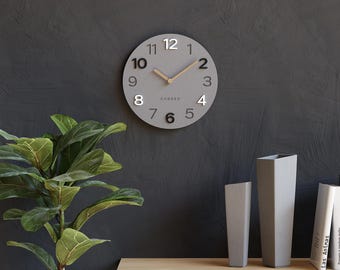 Cander Berlin MNU 2830 C Wandklok Stil Geruisloos MDF Wandklok 30 cm Grijs