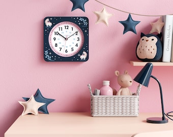Cander Berlin MNU 4025 M Children's Wall Clock, Silent, Noiseless, Learning Clock, 25 cm