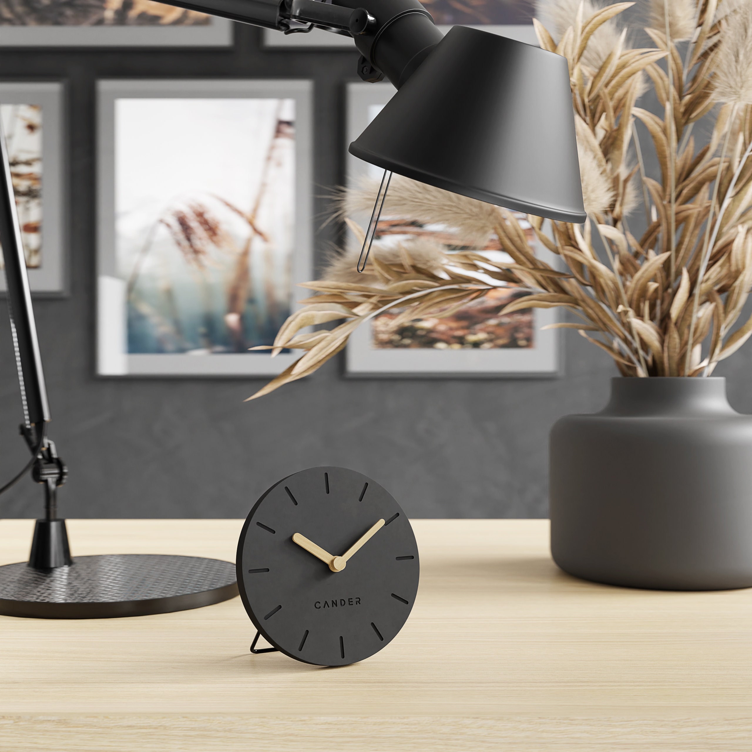 Wanduhr klein Eiche 29cm flüsterleises Uhrwerk fürs Büro