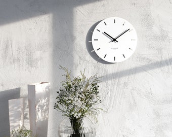 Cander Berlin MNU 2530 L reloj de pared sin tictac 30 cm analógico cocina salón moderno vintage MDF blanco silencioso