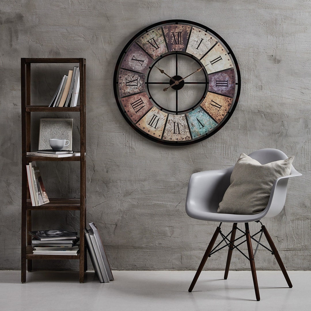Stilvolle Xxl Wanduhr Vintage 80 Cm Bilder