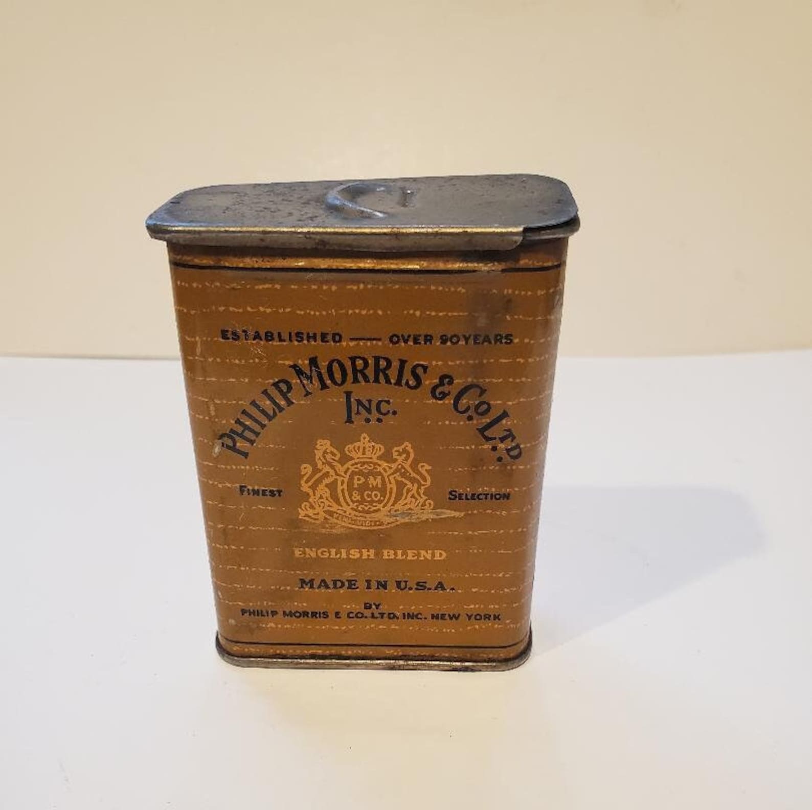 Vintage Tobacco Philip Morris & Co, English Blend Cigarettes Tin Etsy