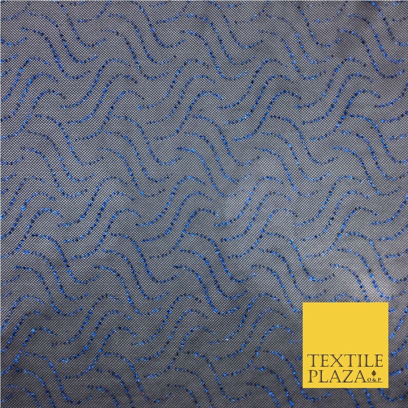 Navy Blue Soft Stretch Fine Power Mesh Net Glitter Dance Etsy