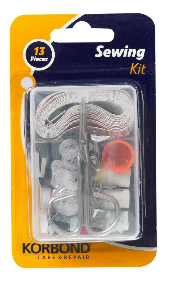 Korbond 13 Piece Sewing Kit Travel Repair Scissors Needles Pins