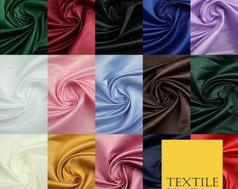 15 colours - premium plain smooth matt duchess bridal satin fabric wedding dress