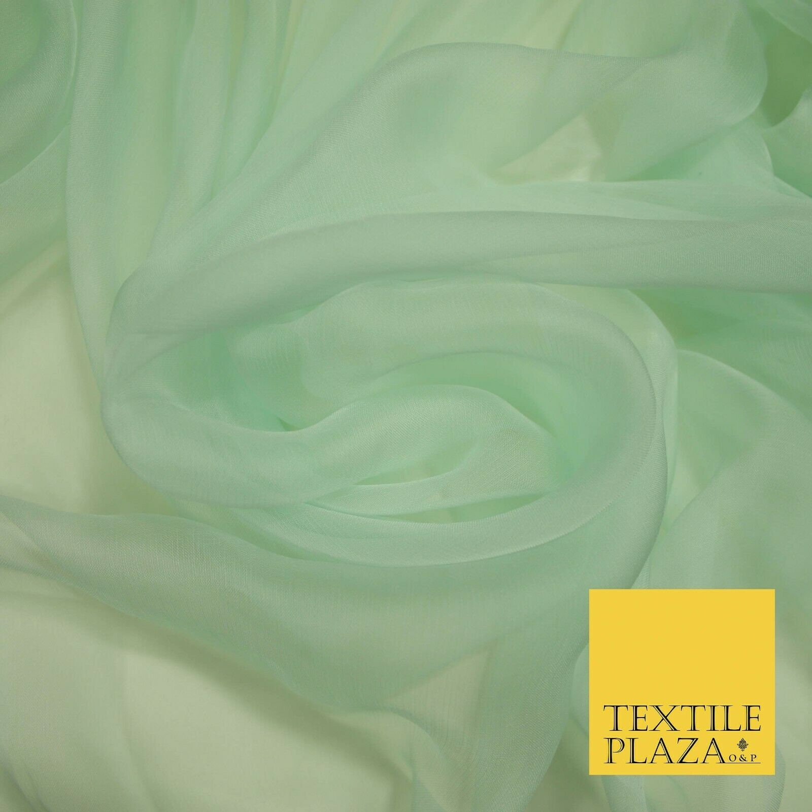 Luxury mint green fine plain 100 silk chiffon sheer fabric Etsy