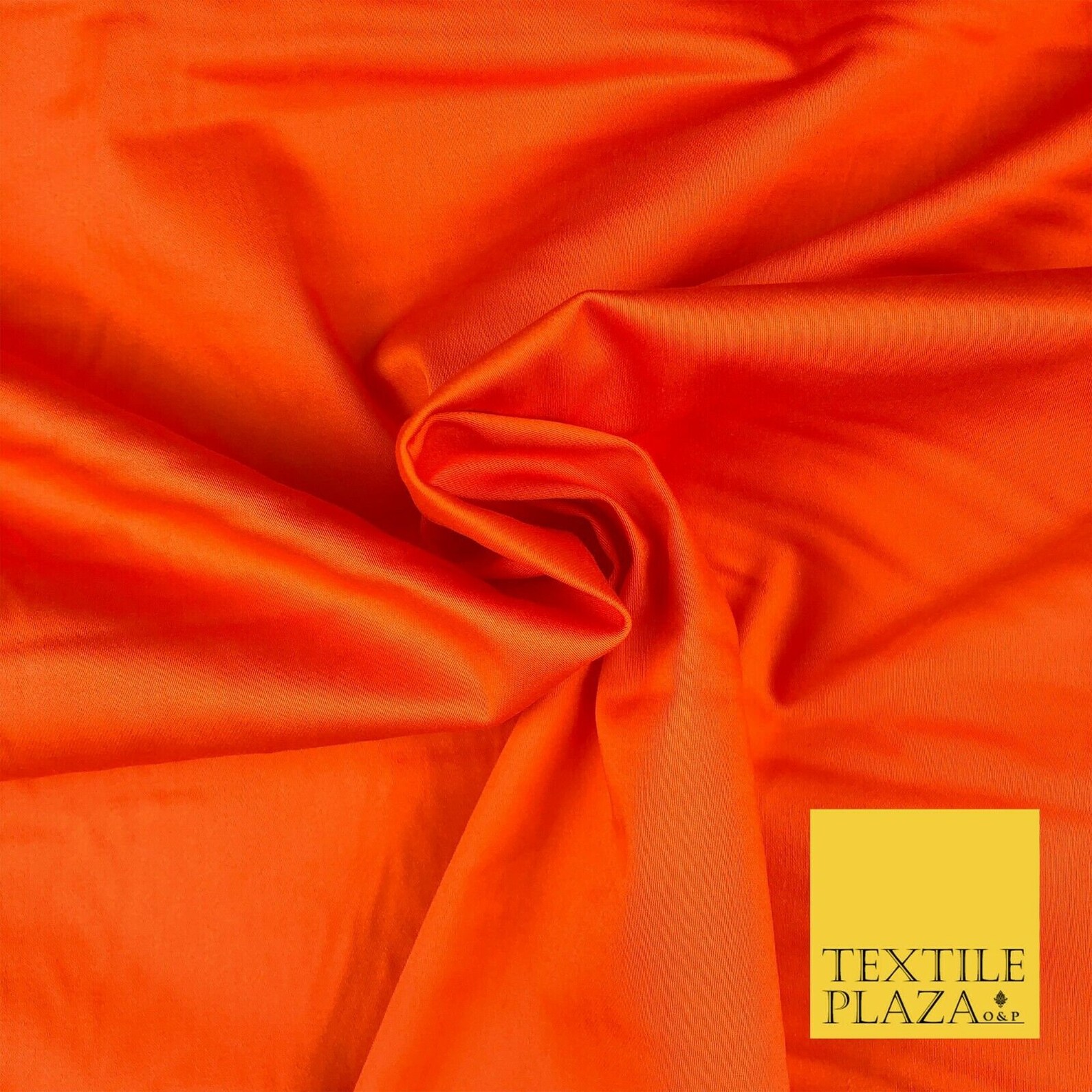 Orange premium plain cotton sateen fabric 58 suits | Etsy