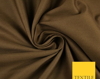 Hazlenut brown stretch cotton drill fabric twill upholstery uniform work 57" 7188