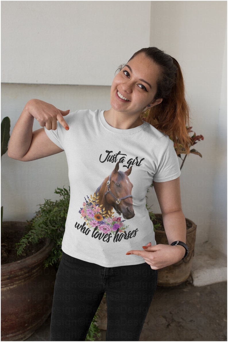Just a girl who loves horses horse sublimation horse lover gift waterslide design,horse girl shirt png,sublimation download