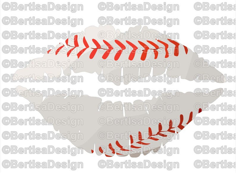 Baseball Lips / Sublimation / Instant Download / 300DPI / Etsy