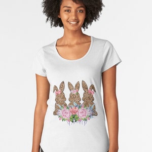 Floral Leopard Easter Bunny Sublimation Design Download Png Sublimation ...