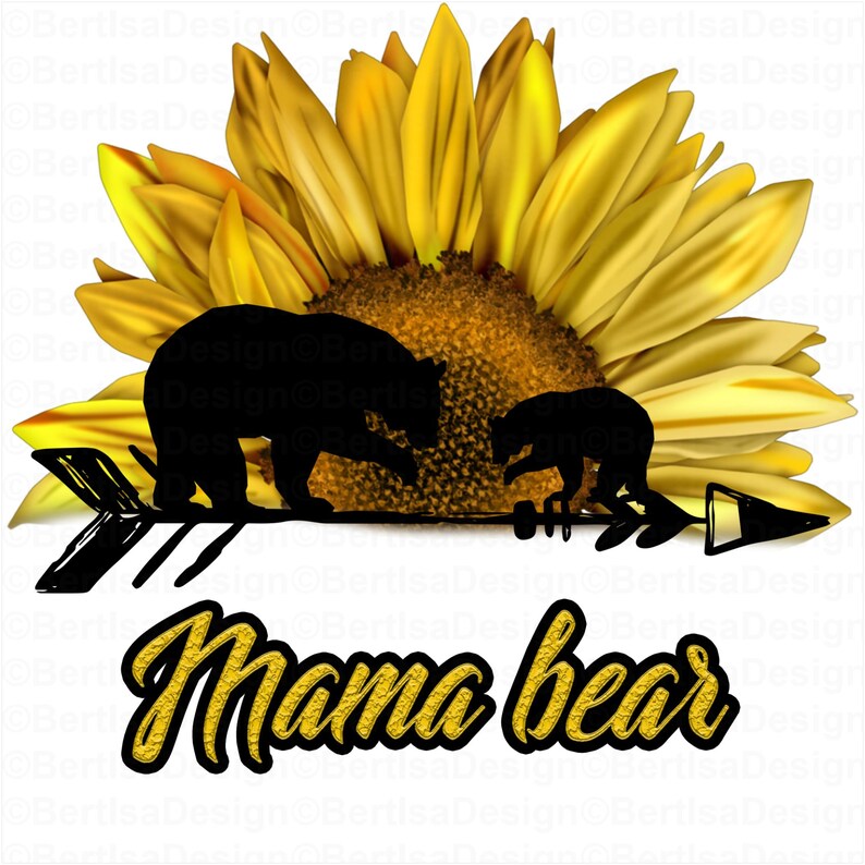 bear and sunflower