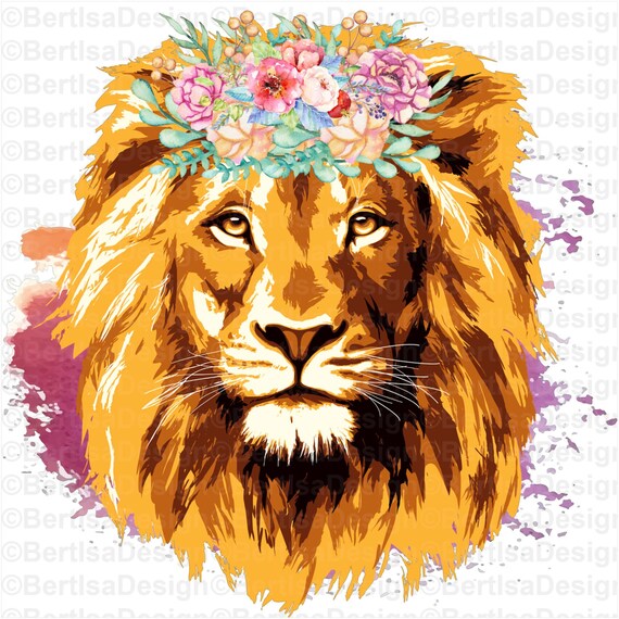 Sublimation Design Aquarell Lowe Png Clipart Instant Etsy