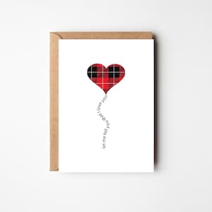 Let Me Tell You That I Love You | Scottish | Tartan | Heart | Greeting Card