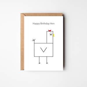 Happy Birthday Hen | Greeting Card | Scottish | Scottish | Scotland