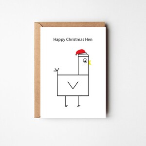 Happy Christmas Hen | Greeting Card | Scottish