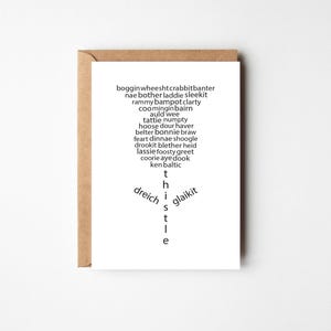Words Thistle | Greeting Card | Scottish