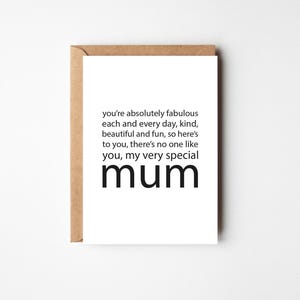 Poème fabuleux de maman | Carte de voeux