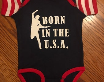 born in the usa onesie